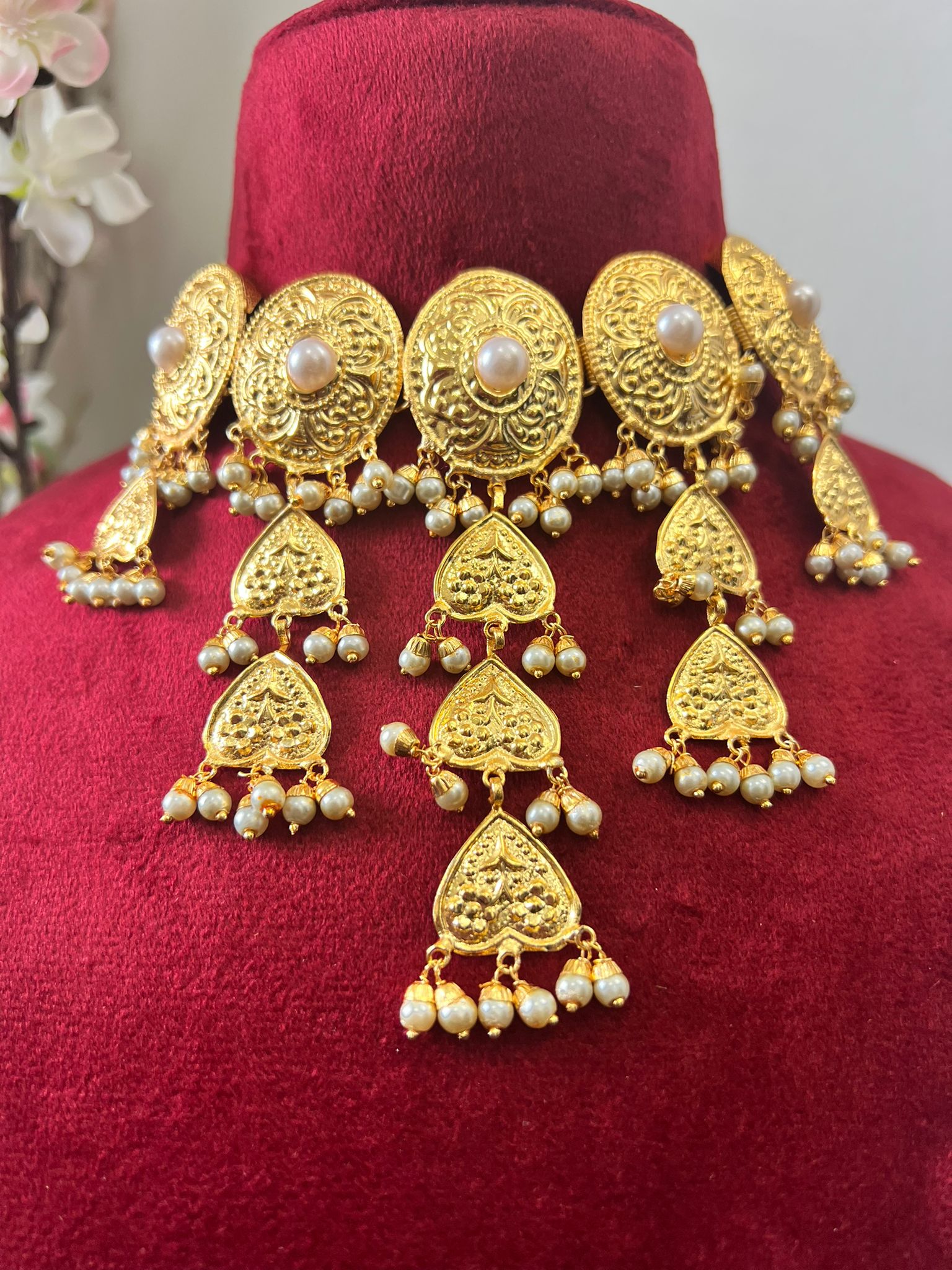 Shenaz Gold Plated Choker Set