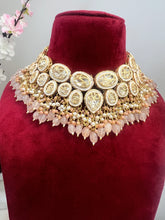Kundan Necklace with Earrings and Tikka